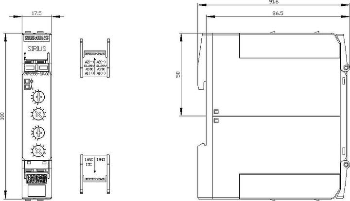 Produktbild Siemens Time Delay Relay, 15 Settings, 0.05-100h