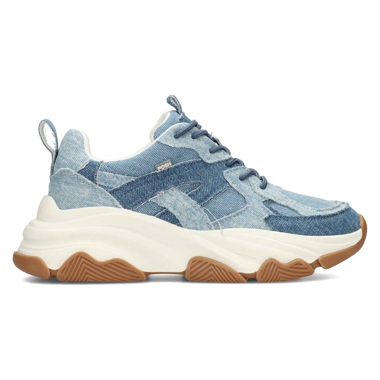 Poelman, Vrouwen, Sneakers, Posh By Gigi Dames Sneakers - Licht Denim - 39, Blauw, (39)
