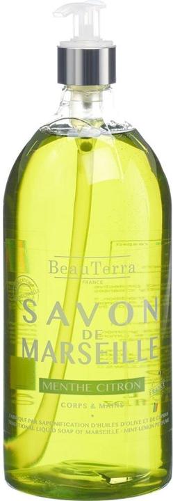 Image du produit BeauTerra savon liquide Marseille menthe-citron (Savon liquide, 1000 ml)
