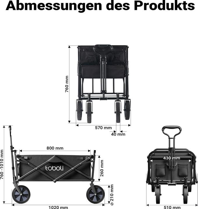 Produktbild Toboli Faltbollerwagen