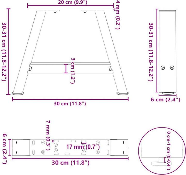 Image du produit vidaXL Couchtischbein