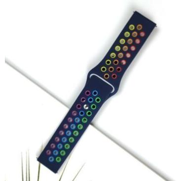 Thumbnail - Strap-it Sportarmband (20 mm, Silikon), Uhrenarmband, Blau