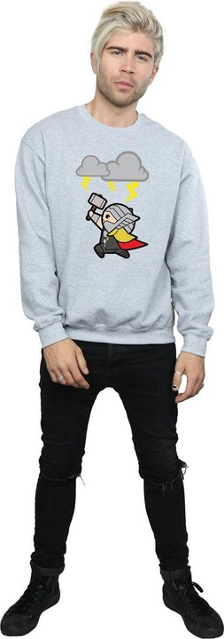 Actual product image Mens Kawaii Thor God Of Thunder Sweatshirt (XL)