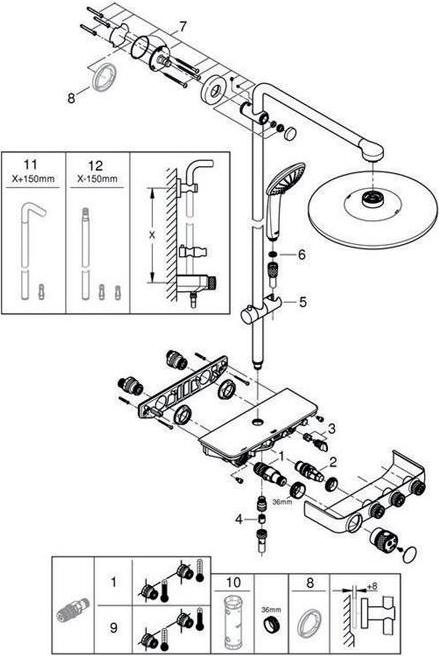 Actual product image Grohe Euphoria SmartControl System 310 Duo Shower System