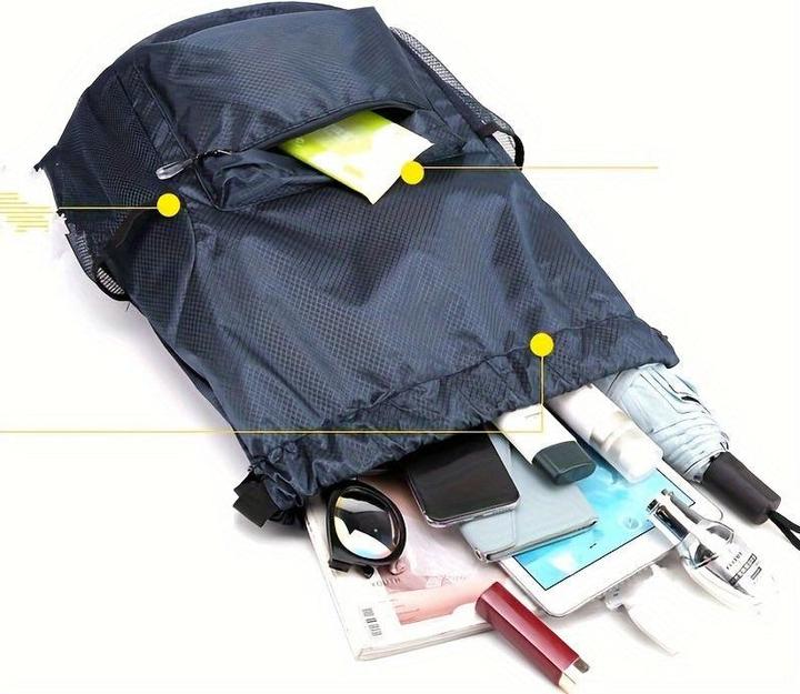 Actual product image Only-Bags.Store Drawstring training backpack, large capacity sports gym bag, waterproof travel daypack