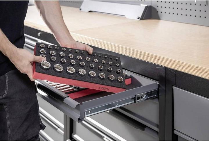 Actual product image Vigor Double hexagon socket spanner set ∙ V7520 ∙ Number of tools: 42 (10 mm, 11 mm, 12 mm, 13 mm, 14 mm, 15 mm, 16 mm, 17 mm, 18 mm, 19 mm, 20 mm, 21 mm, 22 mm, 23 mm, 24 mm, 25 mm, 26 mm, 27 mm, 28 mm, 29 mm, 30 mm, 31 mm, 32 mm, 4 mm, 5 mm, 6 mm, 7 mm, 8 mm, 9 mm)