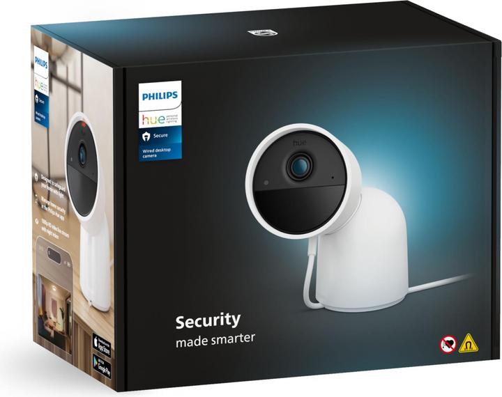 Produktbild Philips Hue Secure kabelgebundene Kamera mit Standfuss (1920 x 1080 Pixels)