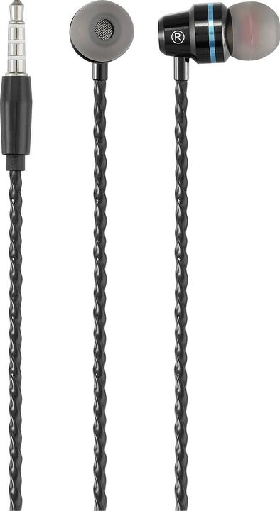 Produktbild Renkforce RF-IE-JH01 Telefon In Ear Headset kabelgebunden Schwarz (metallic) (Kabelgebunden)