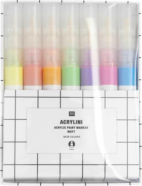 Produktbild Rico Design Acrylini Marker Set Neon Colours.800180