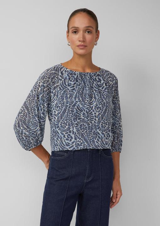 Immagine prodotto s.Oliver Bluse Chiffon-Bluse mit 3/4-Ärmeln und All-over-Print (46)