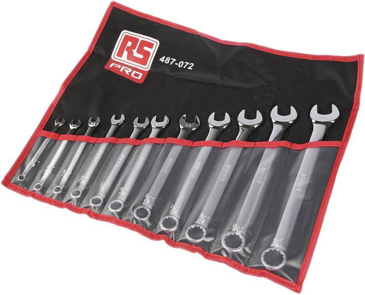 Produktbild RS PRO Gabelringschlüssel Satz zöllig 11-teilig (1 7/8")