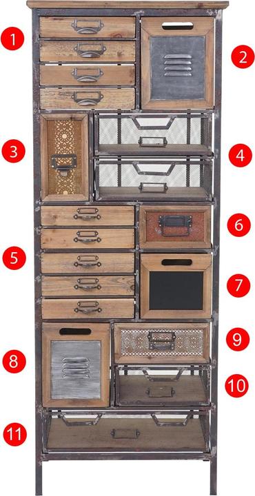 Image du produit JOHN316 Apothekerkommode (143 x 56 x 33 cm)