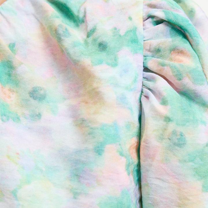 Immagine prodotto La Redoute Collections Bluse mit Rundhalsausschnitt und Puffärmeln mit Blumenmuster (S)