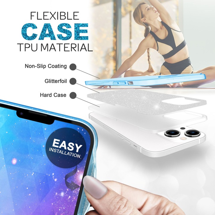 Image du produit Nalia Étui à paillettes (Apple iPhone 14)