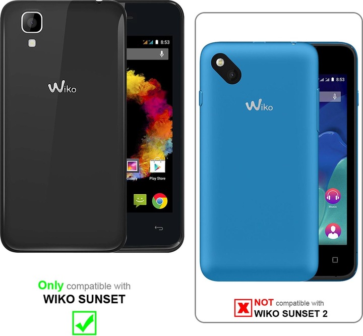 Actual product image Cadorabo display protection glass (1 Piece, Wiko Sunset)