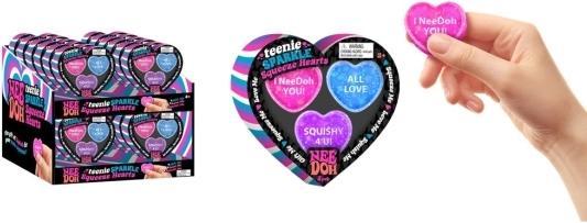 Actual product image NeeDoh Teenie Sparkle Hearts