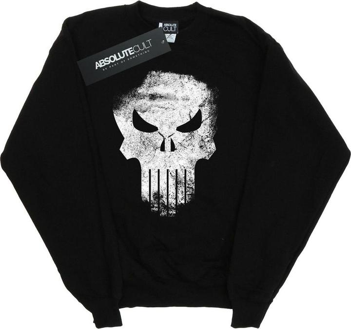 Actual product image Mens The Punisher Distrressed Skull Sweatshirt (XL)