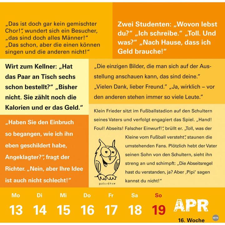 Actual product image Witze fürs Klo Kalender 2026 (Hardcover, German)