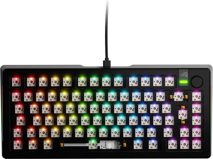 Glorious GMMK 3 Pro 75 % custom gaming keyboard - barebone, ISO layout, black (Barebone, Cable)
