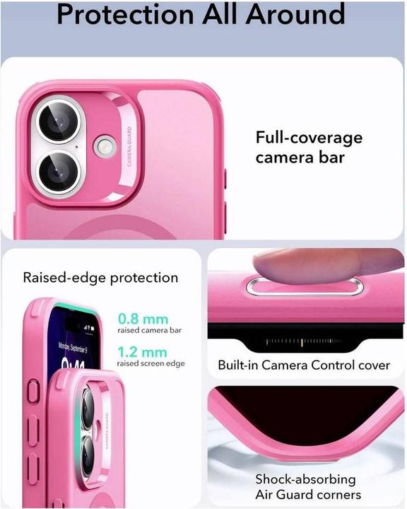 Produktbild ESR - Classic Hybrid HaloLock - iPhone 17 - Frosted Pink (Apple iPhone 17)