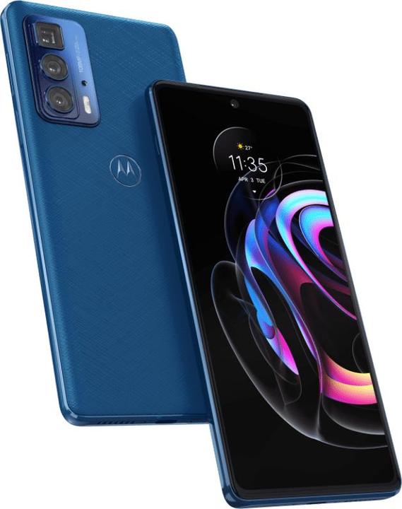 Actual product image Motorola Edge 20 Pro (256 GB, Blue Vegan Leather, 6.70", Dual SIM, 5G)