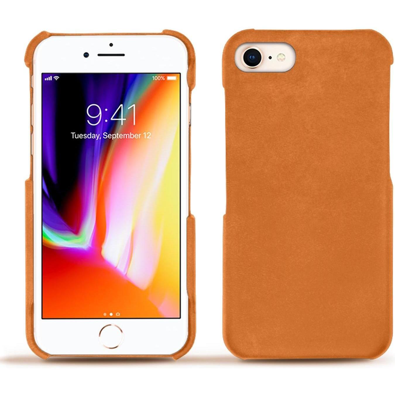 Noreve Lederschutzhülle (Apple iPhone 8), Smartphone Hülle, Orange