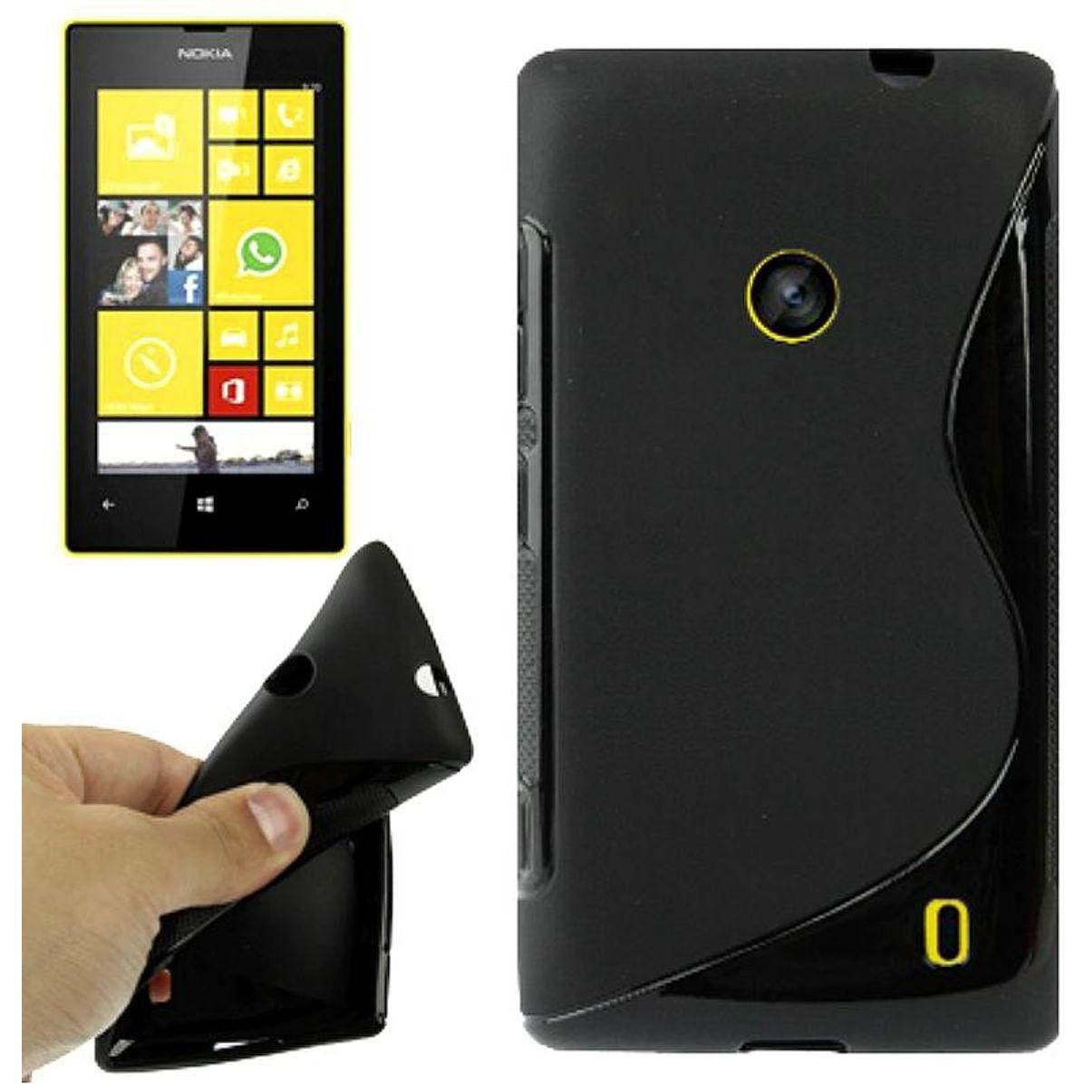 Thumbnail - König Design Schutzhülle TPU Case für Handy Nokia Lumia 520 Schwarz (Nokia Lumia 520), Smartphone Hülle, Schwarz