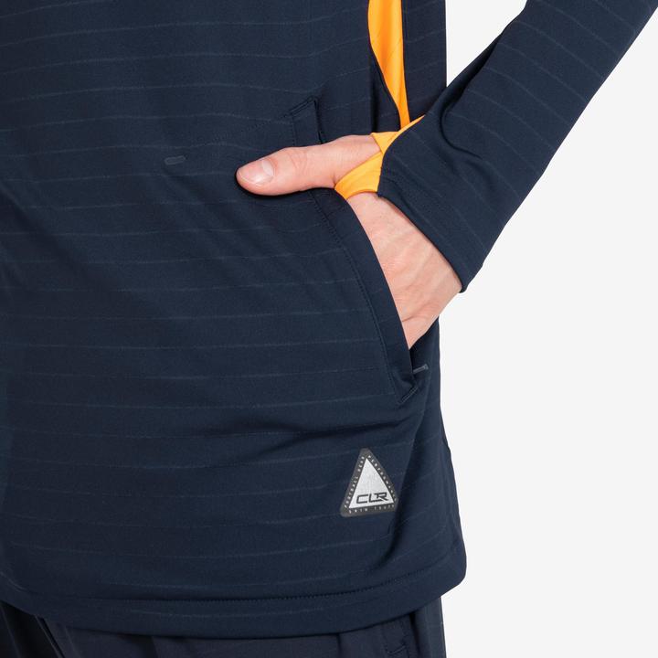 Immagine prodotto Kipsta Calcio donna/uomo 1/2 Zip - CLR blu navy/arancio (XS)