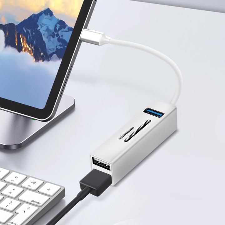Actual product image Avizar 3x USB ports + SD-/Micro-SD card reader (USB-C, 3 Ports)