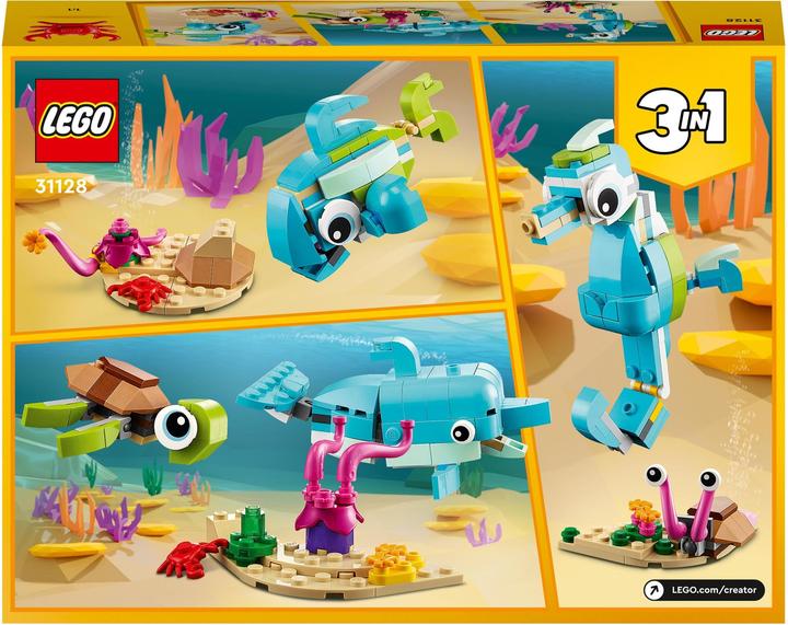 Actual product image LEGO Dolphin and turtle (31128, LEGO Creator 3-in-1)