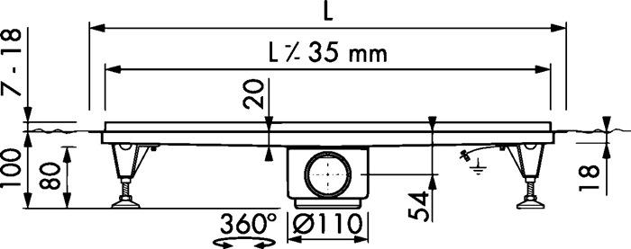 Produktbild Delphis Duschrinne (600 mm)