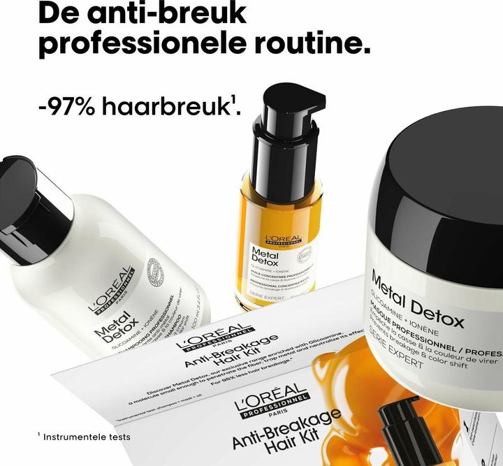 Image du produit L'Oréal Paris L'Oreal Professionnel Metal Detox Shampoo, Mask & Oil Mini Trio Kit (Kit de soins capillaires)