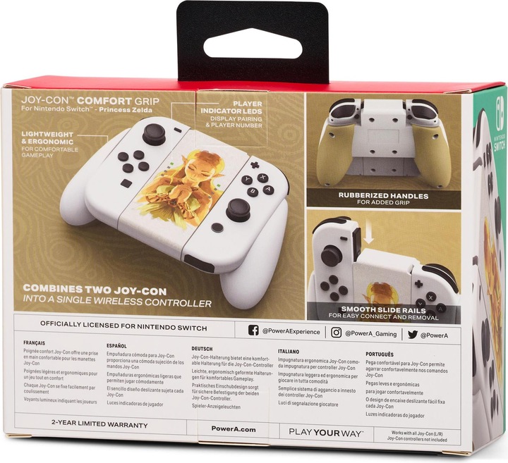 Actual product image PowerA Joy-Con Comfort Grip for Nintendo Switch - Princess Zelda (Switch, Switch OLED)