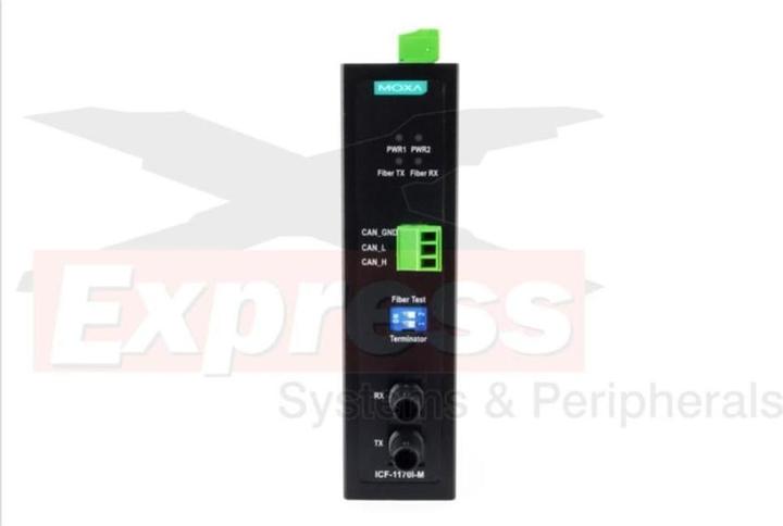 Actual product image Moxa ICF-1170I-M-ST-T - CANbus to fiber converter, multi-mode, ST connector, -40 to 85C operating temper