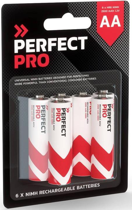 Produktbild PerfectPro NiMH-Akkus AA (6 Stk., AA, 2500 mAh)
