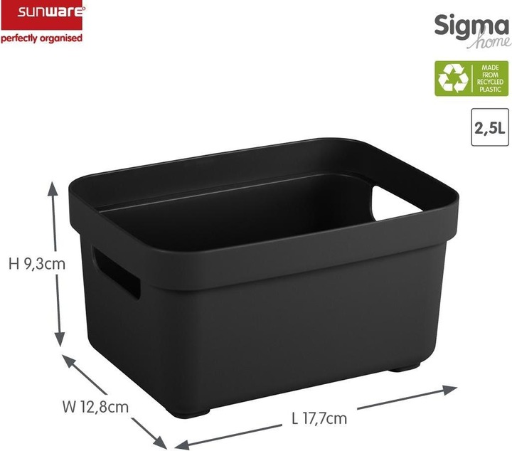 Produktbild Sunware Sigma home Aufbewahrungsbox 2,5L schwarz (2.50 l)