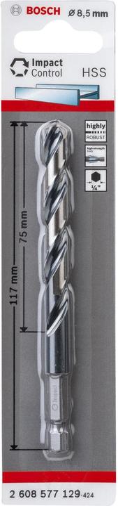 Produktbild Bosch Professional Zubehör HSS Spiralbohrer mit Sechskantschaft 8,5 mm (8.5 Millimeter)