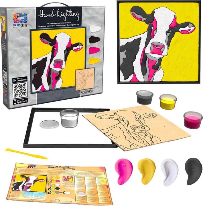 Actual product image Maksik Foam Mass Moon Light Clay Make Your Picture Cow 70083 UA