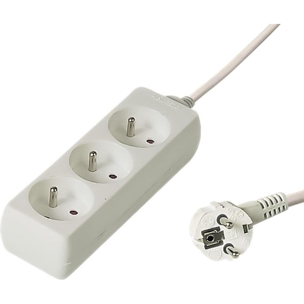 PremiumCord, Ciabatta multipresa, PP3-10 prolunga di alimentazione 3 prese AC Bianco (3 x)