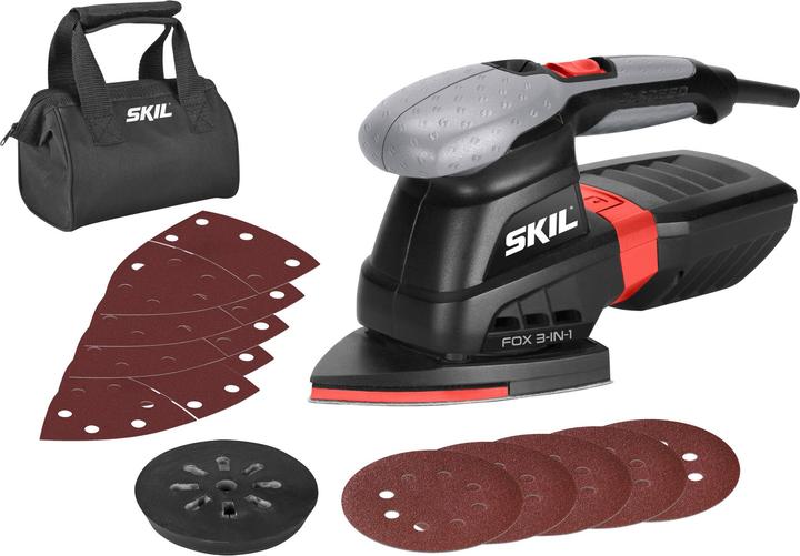 Skil 3-EN-1 MULTI SANDER 7220AC 250W (Plateau de ponçage triangulaire, Ponceuse excentrique, Ponceuse multi, Ponceuse vibrante, 250 W)