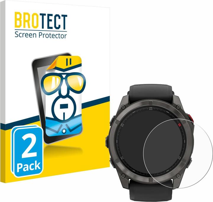 Produktbild BROTECT Schutzfolie für Garmin Fenix 8 Pro MicroLED (51 mm) Displayschutz Displayschutzfolie Folie Klar