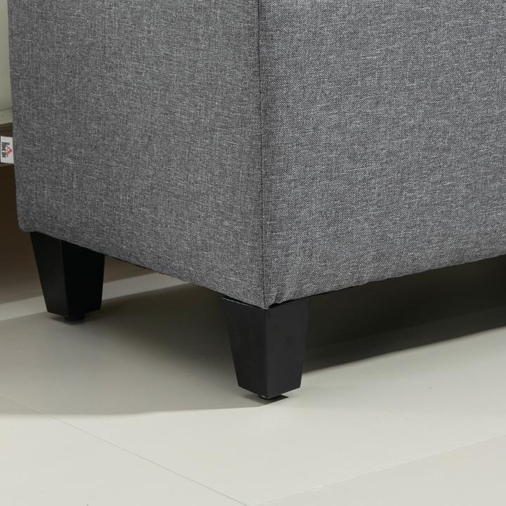 Produktbild Homcom Sitzbank Polyester, Schaumstoff Hellgrau (40 cm)