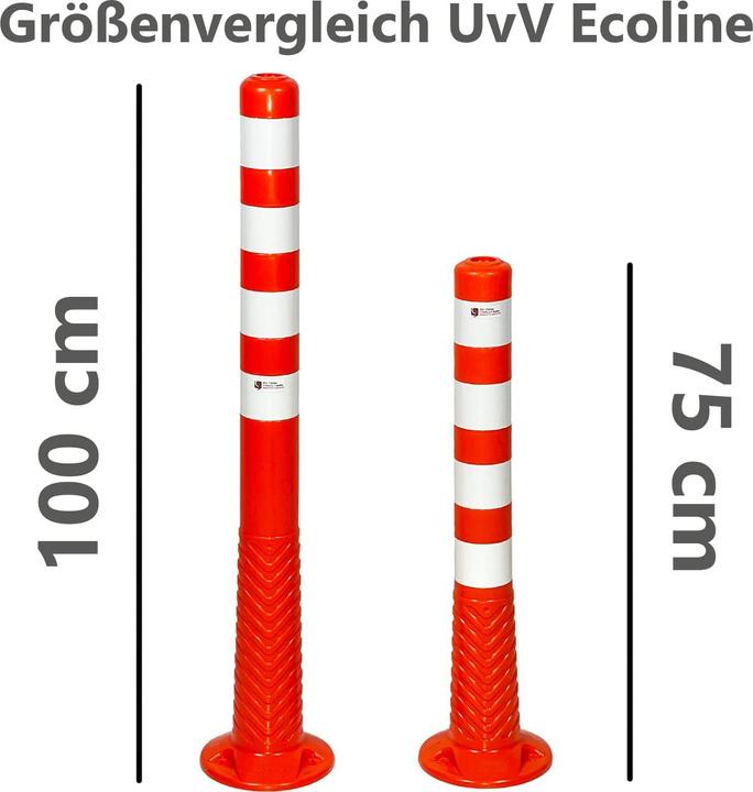 Produktbild UvV 2 Stueck Set Absperrpfosten Ecoline 75cm