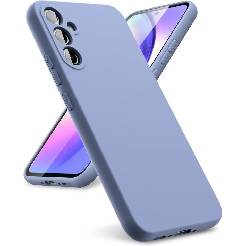 Screenguard Samsung Galaxy A54 5G Liquid Silicone Case Hülle (Samsung Galaxy A54 5G), Smartphone Hülle, Blau