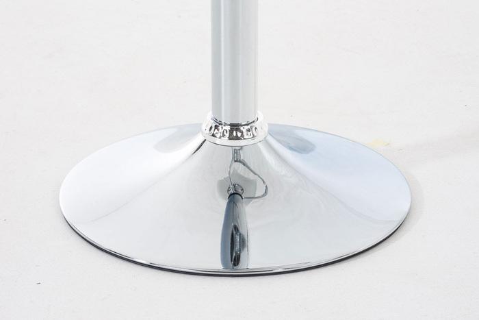 Immagine prodotto CLP Set di 2 sgabelli da bar Hoover in plastica cromata, bianco