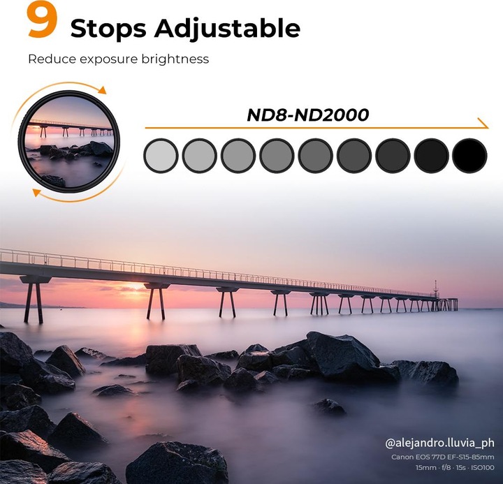 Produktbild K&F Concept Filter Slim 46 mm MV36 (46 mm, ND- / Graufilter)