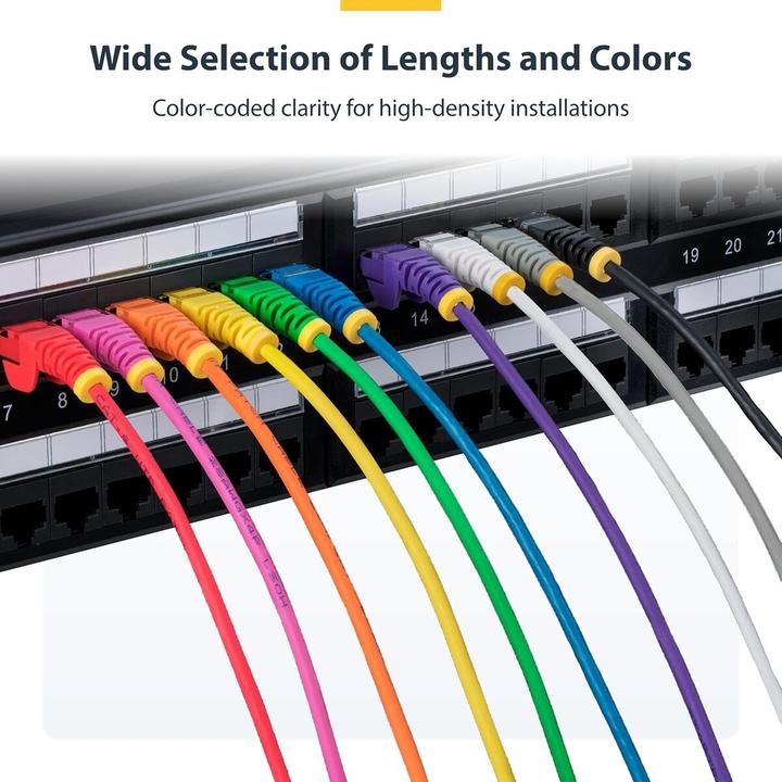 Actual product image StarTech .com N6PAT250CMPLS, 2,5 m, Cat6, U/UTP (UTP), RJ-45, RJ-45, Violett (CAT6, 2.50 m)