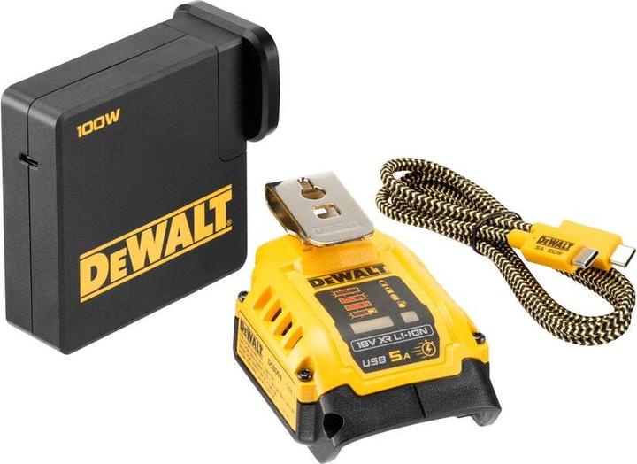 Actual product image DeWalt MŁADOWARKA / ADAPTER USB +2x5.0Ah POWER STACK (18 V)