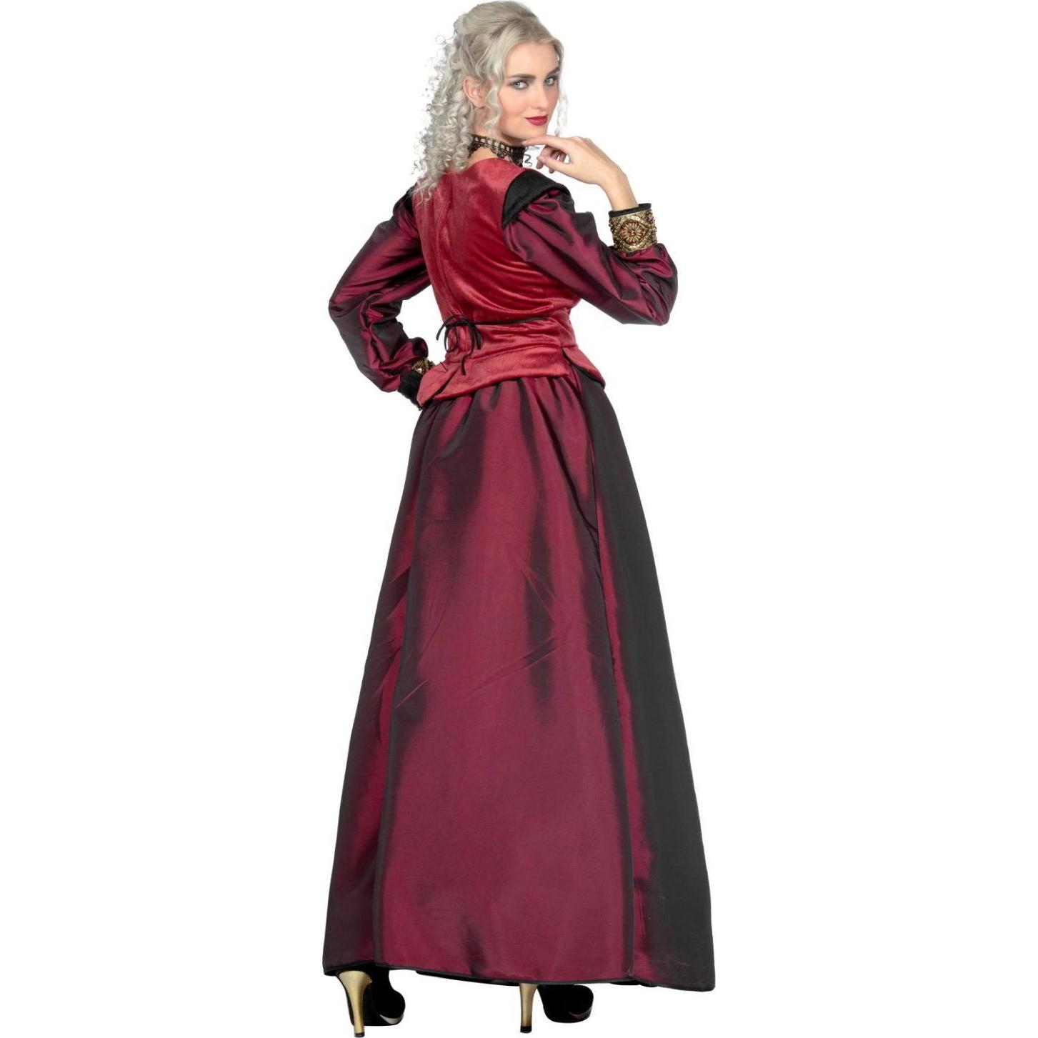 Thumbnail - Metamorph Bordeauxrote Burgdame Kostüm (40)