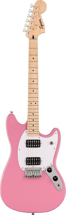 Produktbild Fender Sonic Mustang HH MN Flash Pink elektrische gitaar (E-Gitarre, Poplar (Korpus), Maple (Hals), Synthetic Bone (Sattel), Maple (Griffbrett))